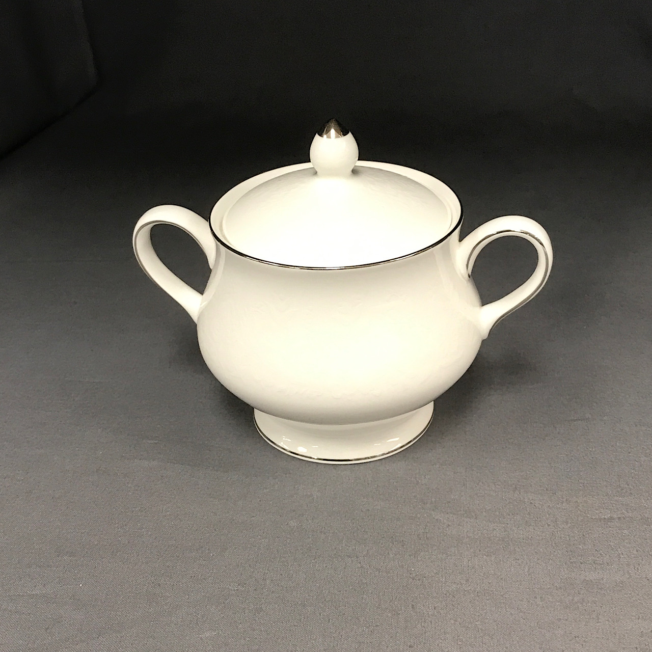Wedgwood Sterling Bone China Sugar Bowl - Platinum Band, Formal Tea Service, Dishwasher Safe - View #11